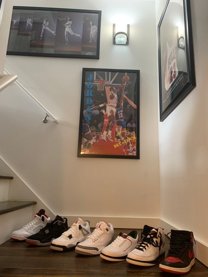 Some of Mary Berdo's prized Jordans.